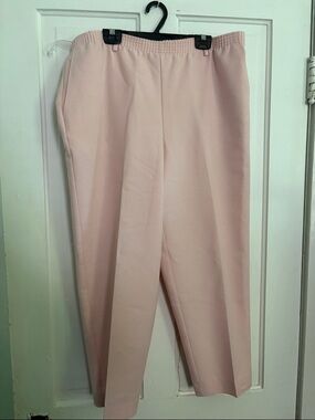 Alfred Dunner Light Pink Elastic Waist Dress Pants